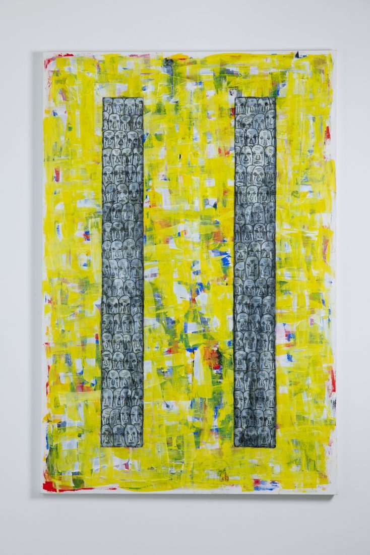 Mixed media on canvas — texture and superpositions